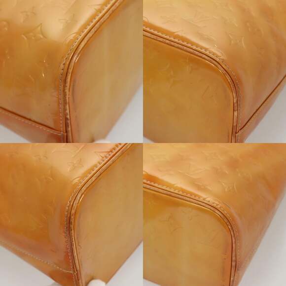 LOUIS VUITTON Monogram Vernis Houston Hand Bag Beige M91004 - Picture 10 of 13